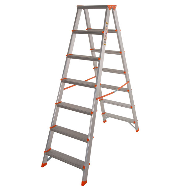 

Стремянка двусторонняя алюминиевая Laddermaster Polaris A5A7. 2x7 ступенек
