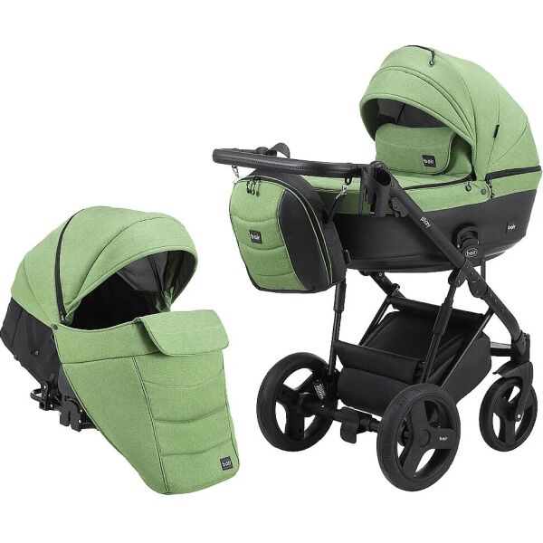 

Коляска 2 в 1 Bair Play Plus Soft BPS-946 оливка - хаки (кожа)