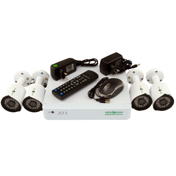 

Комплект видеонаблюдения Green Vision GV-K-S13/04 1080P (5525)