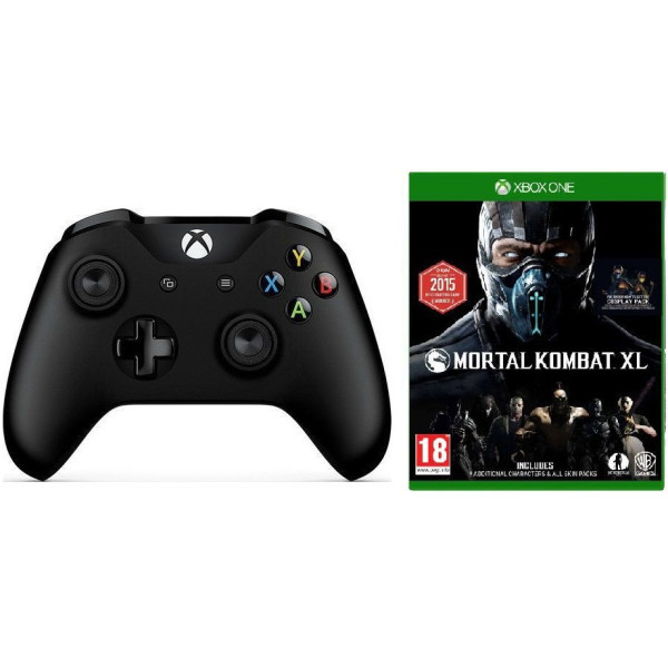 

Microsoft Xbox One S Black Wireless Controller + Mortal Kombat XL