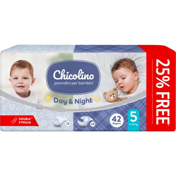 

Подгузники Chicolino Combi Small + Night Small 11-25 кг, 42 шт (4823098411734)
