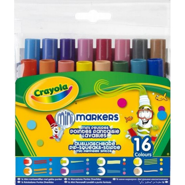 

Мини-фломастеры Crayola с узорными наконечниками 16 шт (58-8709)