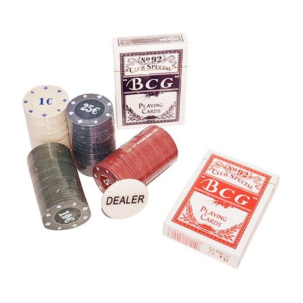 

набор для Игры в Покер 100 Фишек 2 Колоды Карт