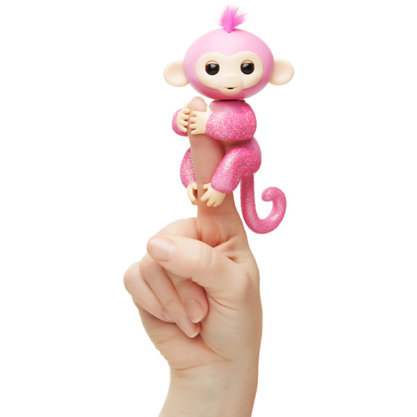 

Интерактивная гламурная ручная обезьянка WowWee Fingerlings розовая (W3760/3764)
