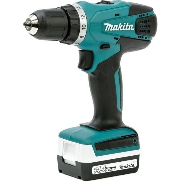 

Шуруповерт аккумуляторный Makita DF347DW, 14.4В, 1.3Ач, G-battery, 1.4кг