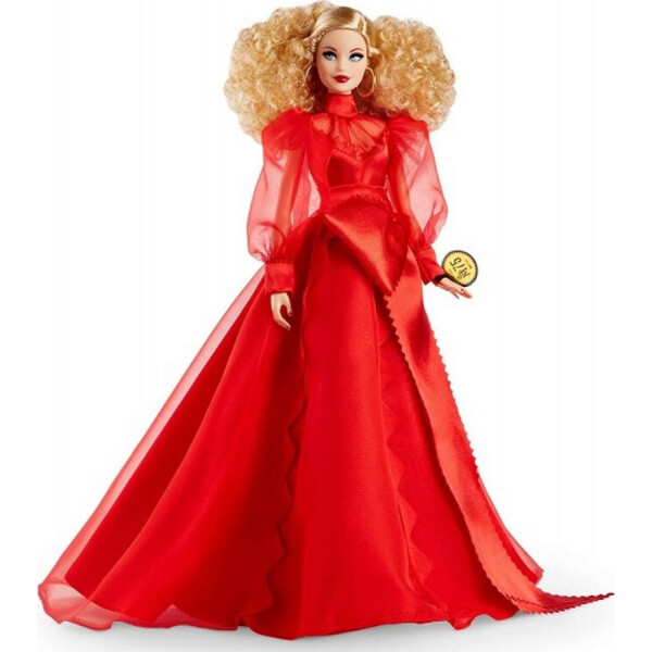 

Кукла Барби коллекционная 75-летие Mattel Barbie Collector 75th Anniversary Doll in Red Chiffon Gown, Blonde GMM98
