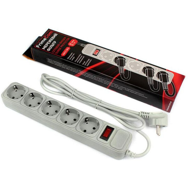 

Frime FC-B4005W 1.8 м 5 розеток серый