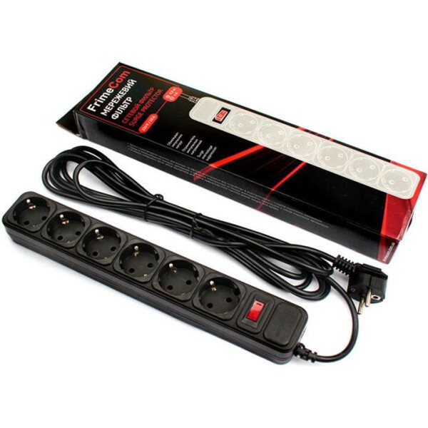 

Сетевой фильтр Frime FC-B4006W 4.5 м 6 розеток черный