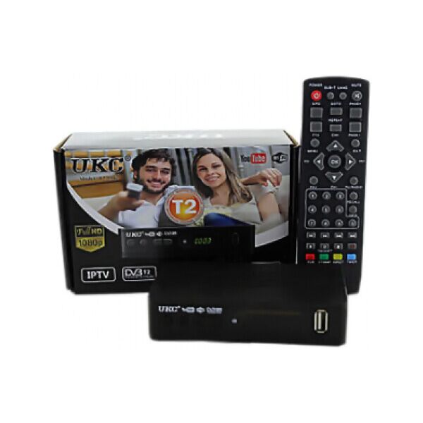 

Цифровой эфирный тюнер UKC DVB-T2 0967 с поддержкой wi-fi адаптера c экраном