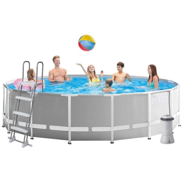 

Бассейн каркасный INTEX 26726 с фильтр-насосом 457 x 122 см серый