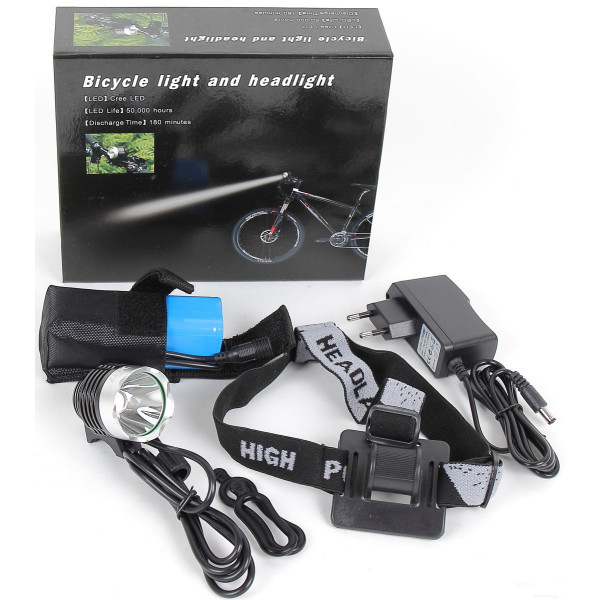 

Велофара X17 Alpha 5.1 10W*1CREE XM-L T6LED, 1200lumens, Charger + Akku