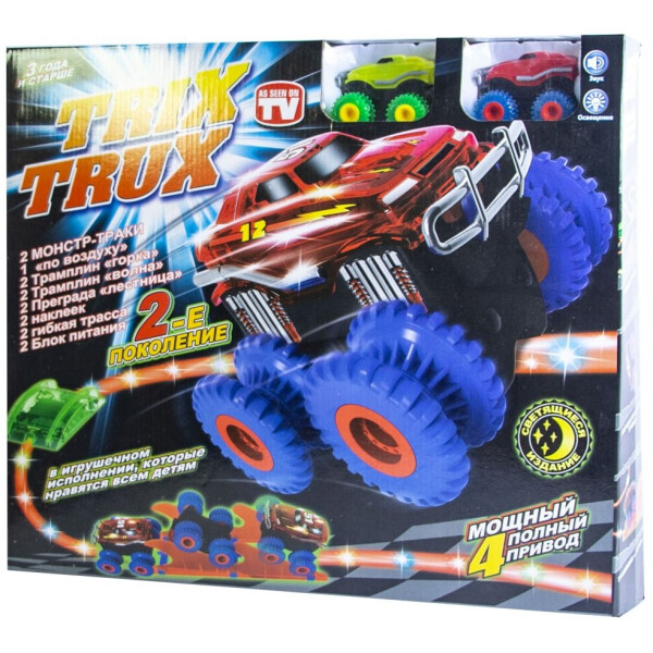 

Монстер-Траки (Trix Trux) LED (светящийся трек и 2 машинки)