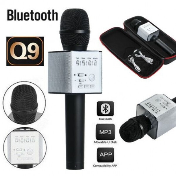 Акція на Беспроводной караоке микрофон Q9 Plus Black від Allo UA