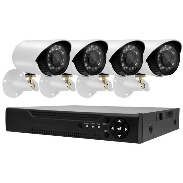 Акція на Комплект видеонаблюдения 4 камеры и регистратор DVR Gibrid KIT 520 AHD 4ch 4.0MP H.264 с датчиком движения від Allo UA