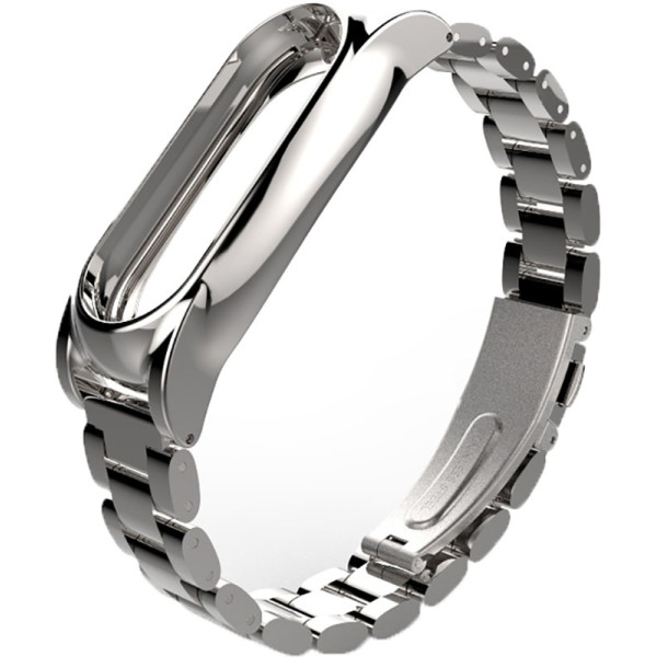 

Ремешок для фитнесс браслета Xiaomi Mi Band 2 UWatch Metal Strap 2 Silver