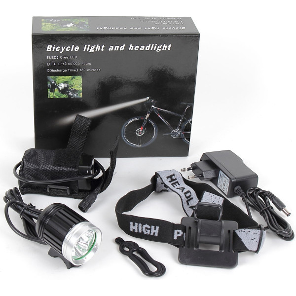 

Велофара X17 Alpha 5.5 10W*3CREE XM-L T6LED, 1800lumens, Charger + Akku