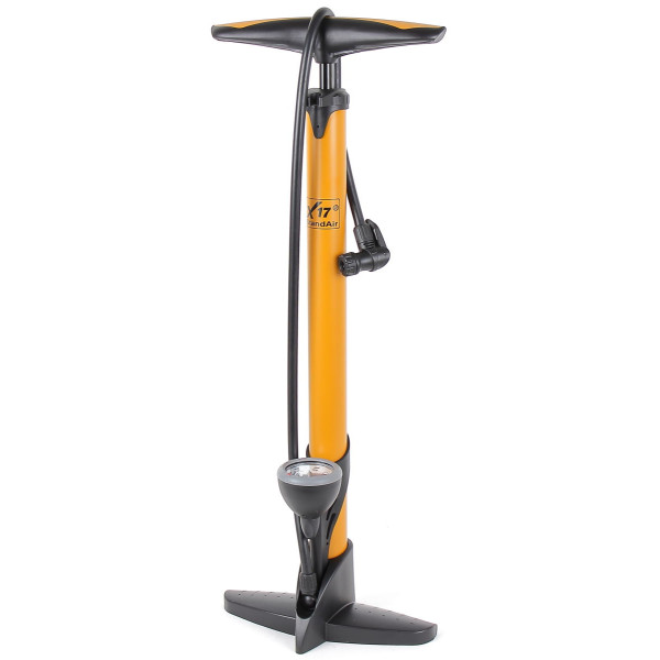 

Велонасос X17 напольный StandAir Steel 24" c манометром schrader/presta, желто-черный