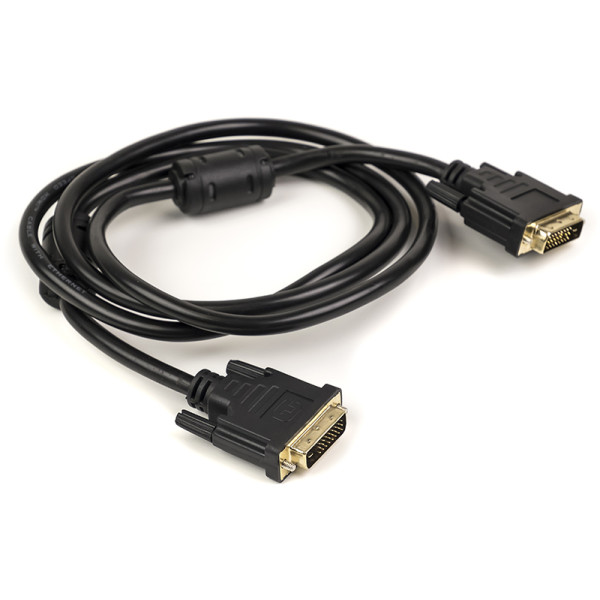 

Кабель PowerPlant DVI-D 24M-24M, 1.5м, Double ferrites, черный