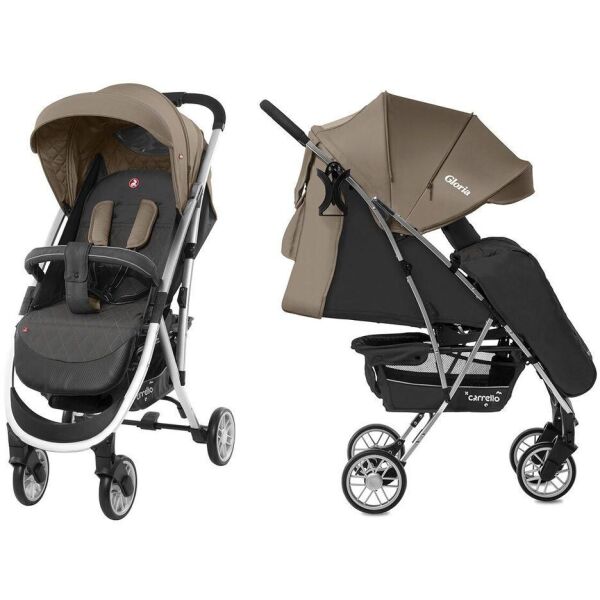 

Коляска прогулочная CARRELLO Gloria CRL-8506/1(M) Frost Beige с дождевиком, складная, вместительная корзина