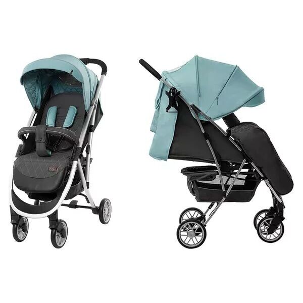 

Коляска прогулочная CARRELLO Gloria CRL-8506/1(M) Mint Green с дождевиком, складная, вместительная корзина