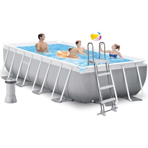 

Бассейн каркасный INTEX 26790 с фильтр-насосом 400 x 200 x 122 см серо-голубой
