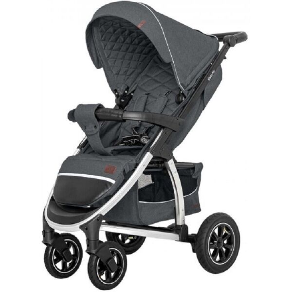 

Коляска прогулочная CARRELLO Vista CRL-5511 Steel Gray в льне + дождевик (темно-серая)