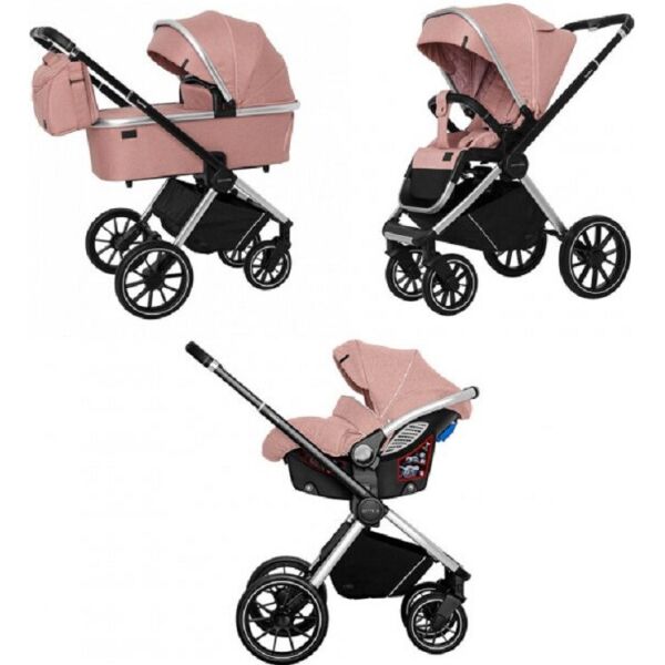 

Коляска универсальная CARRELLO Optima CRL-6504 (3in1) Hot Pink в льне /1/