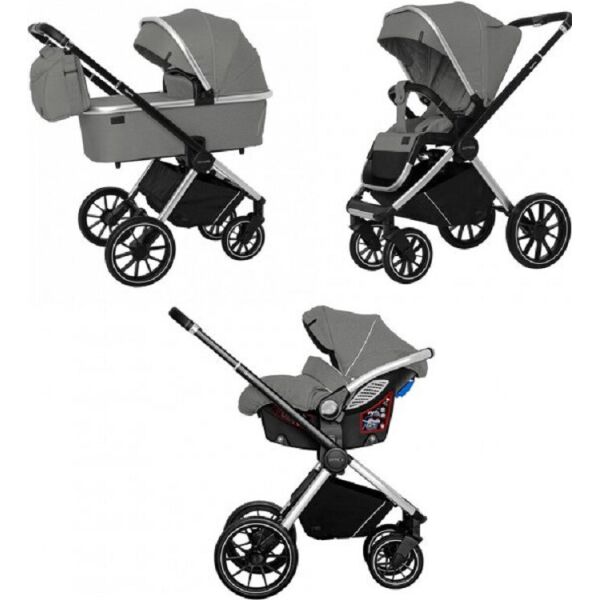 

Коляска универсальная CARRELLO Optima CRL-6504 (3in1) Mirror Grey в льне /1/