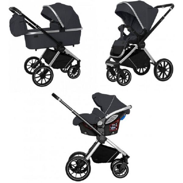 

Коляска универсальная CARRELLO Optima CRL-6504 (3in1) Platinum Grey в льне /1/