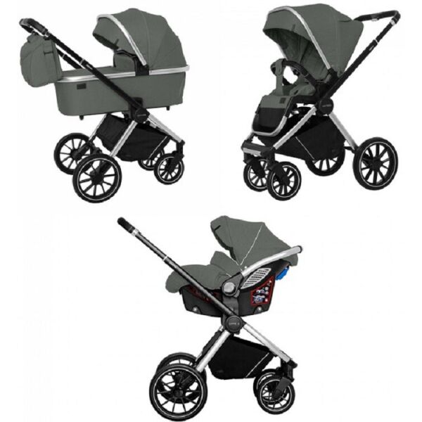 

Коляска универсальная CARRELLO Optima CRL-6504 (3in1) Nordic Green в льне /1/