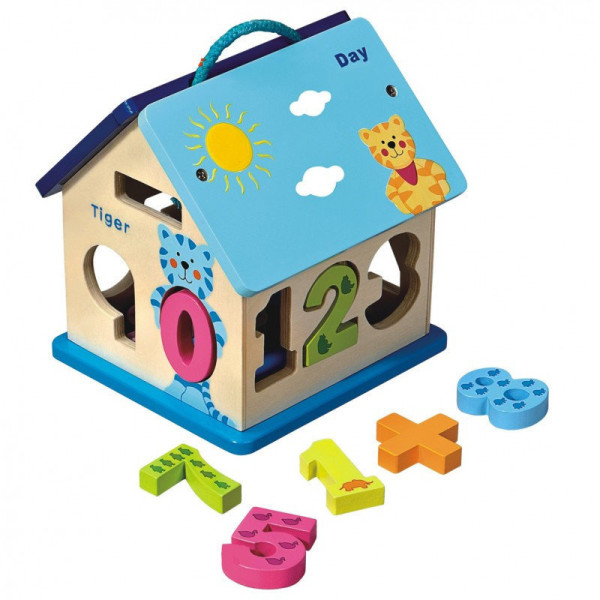 

Деревянный сортер Baby Mix HJ-D93754 домик (8904)