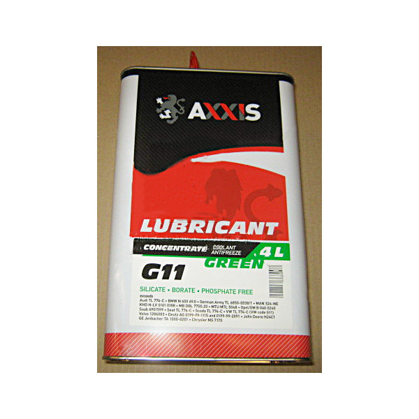 

Антифриз AXXIS GREEN концентрат G11 (-80C) 4л