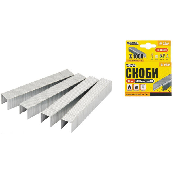 

Скобы MasterTool 10 мм. 1000 шт. 41-0310