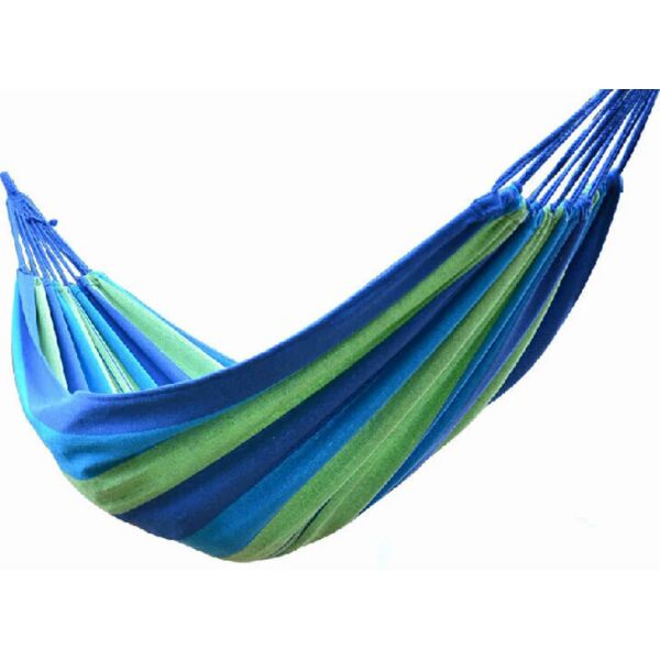

Гамак Hammock сanvas Blue strip 190*80cm (Веревка+сумка для хранения)