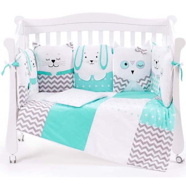 

в кроватку Верес Smiling animals mint 100х130 6 предметов