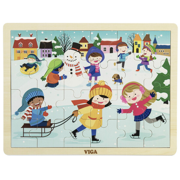 

Пазл Viga Toys Времена года. Зима