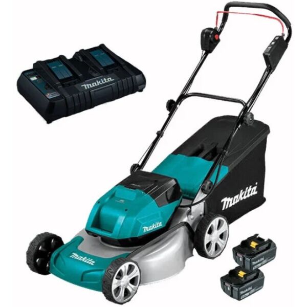 

Аккумуляторная газонокосилка Makita DLM460PT2 + 2 акб 18 V 5 Ah + з/у