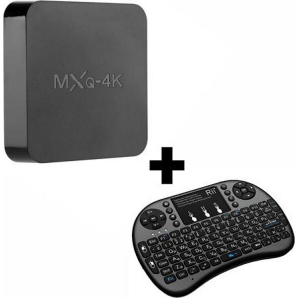 

box MXQ 4K 1 Gb/8 Gb Android neo plus Black + Беспроводная мини-клавиатура i8