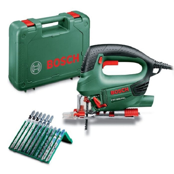 

Электролобзик Bosch PST 800 PEL + набор пилочек 10шт