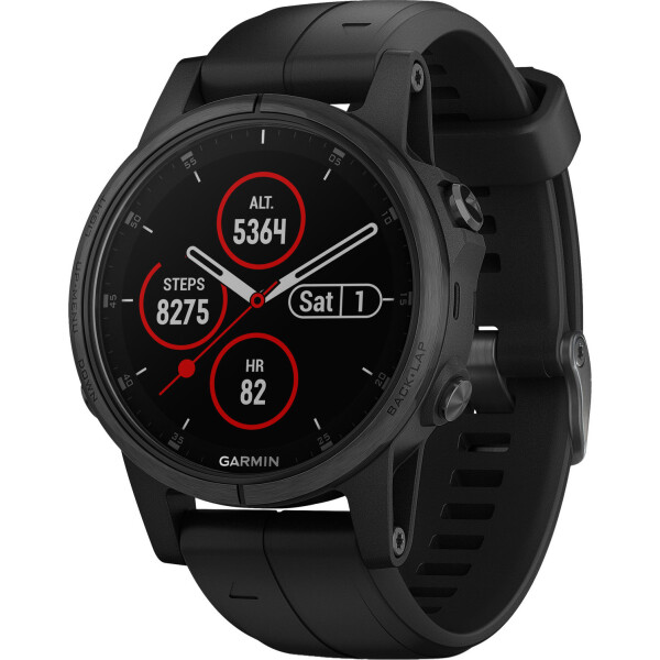 

Garmin Fenix 5S Plus Sapphire with Black Band (010-01987-03) Black