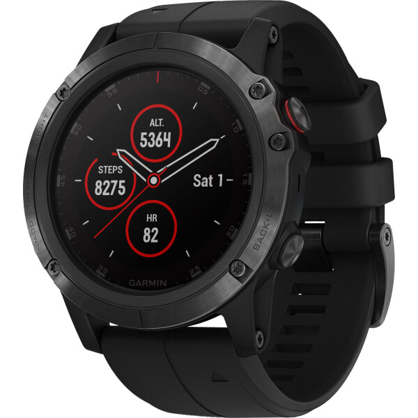 

Garmin Fenix 5X Plus Sapphire Black with Black Silicone (010-01989-64)