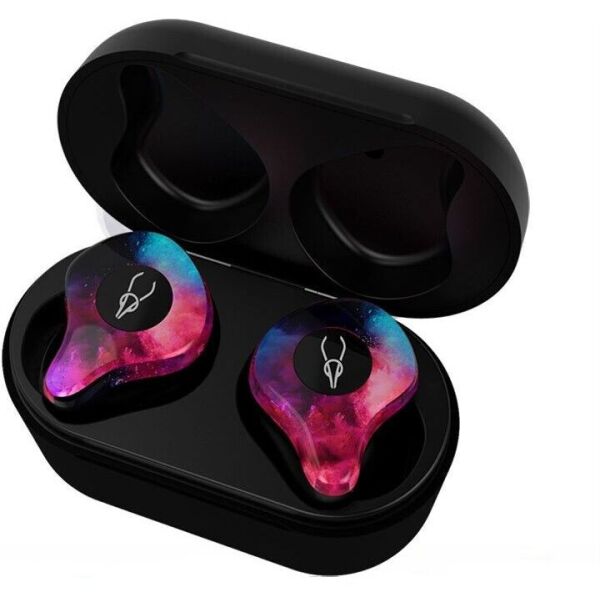 

Беспроводные Bluetooth наушники Sabbat X12 Pro Flame с чехлом для зарядки 750 мАч (Черно-розовый)