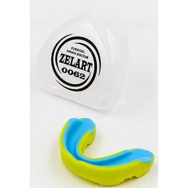 

Капа одночелюстная Zelart BO-0062 желтый-голубой
