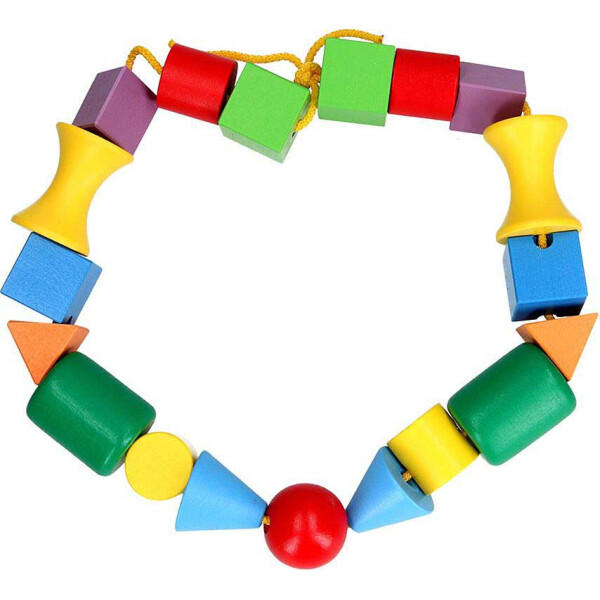 

Шнуровка Komarovtoys Бусы деревянные