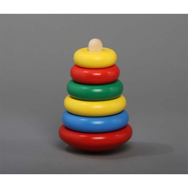

Пирамидка классическая большая Komarovtoys 12х6х6 см
