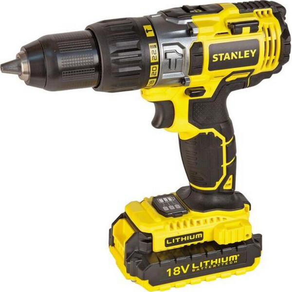 

Аккумуляторная ударная дрель-шуруповерт Stanley STDC18LHBK