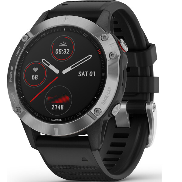 

Смарт-часы GARMIN FENIX 6 SILVER WITH BLASK BAND (010-02158-00)