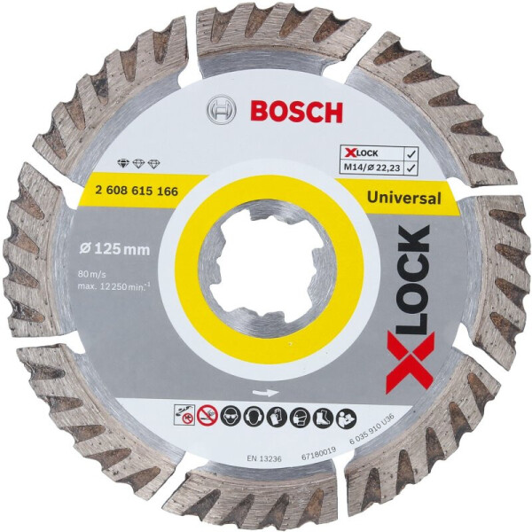 

Отрезной диск алмазный Bosch X-LOCK Standard for Universal 125x22.23x2 мм (2608615166)