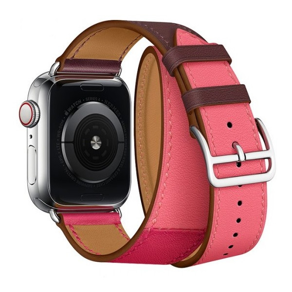 

Ремешок Coteetci W36 Long бордовый + розовый для Apple Watch 38mm/40mm