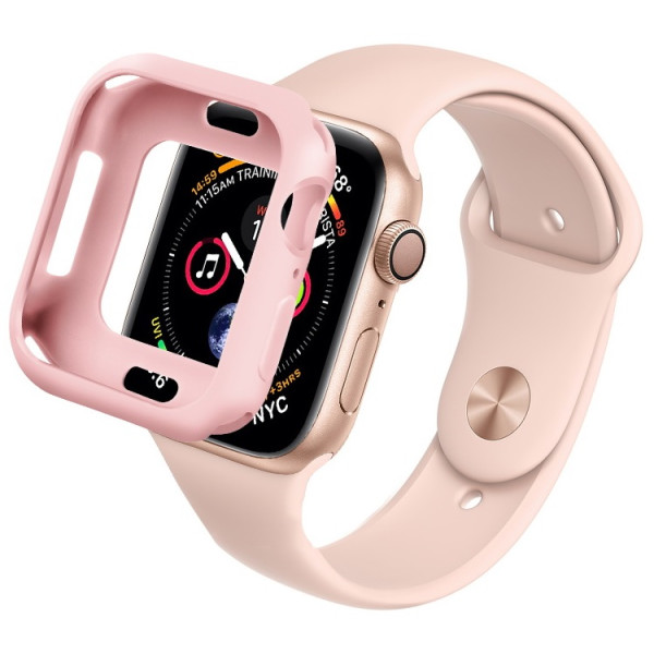 

Силиконовый чехол Coteetci TPU Case розовый для Apple Watch 4 40mm